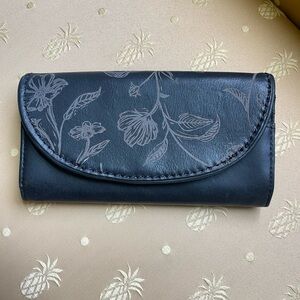 The Sak Fernwood Large Flap Clutch Wallet Black